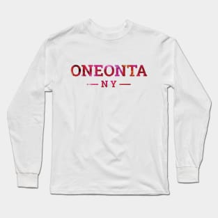 Oneonta, NY Alcohol Ink Long Sleeve T-Shirt